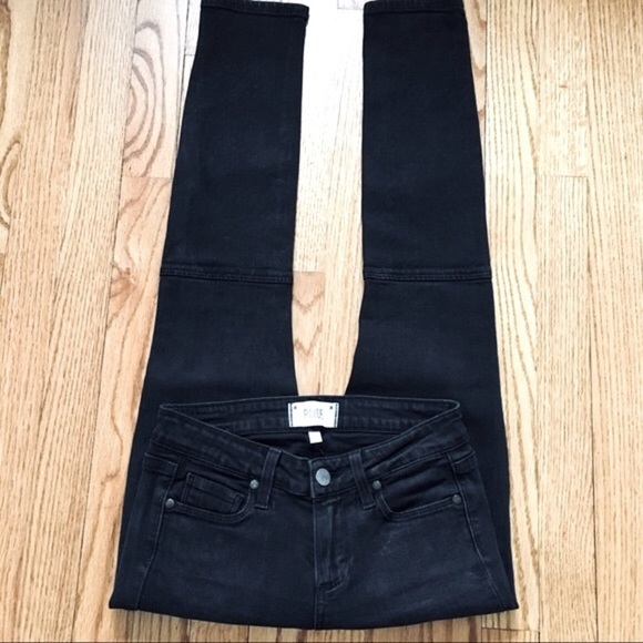 Paige Low Waist Deep Black Skinny Jeans Size 25 - Picture 3 of 15